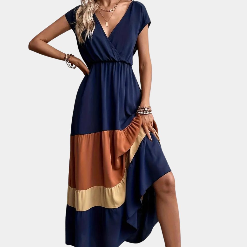 Itemania V-Neck Summer Dress for Women