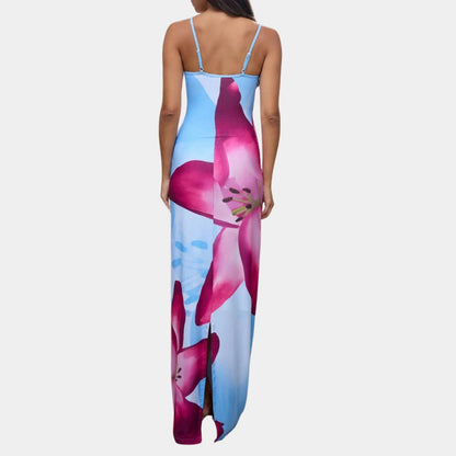 Itemania Women's Casual Blue Summer Dress