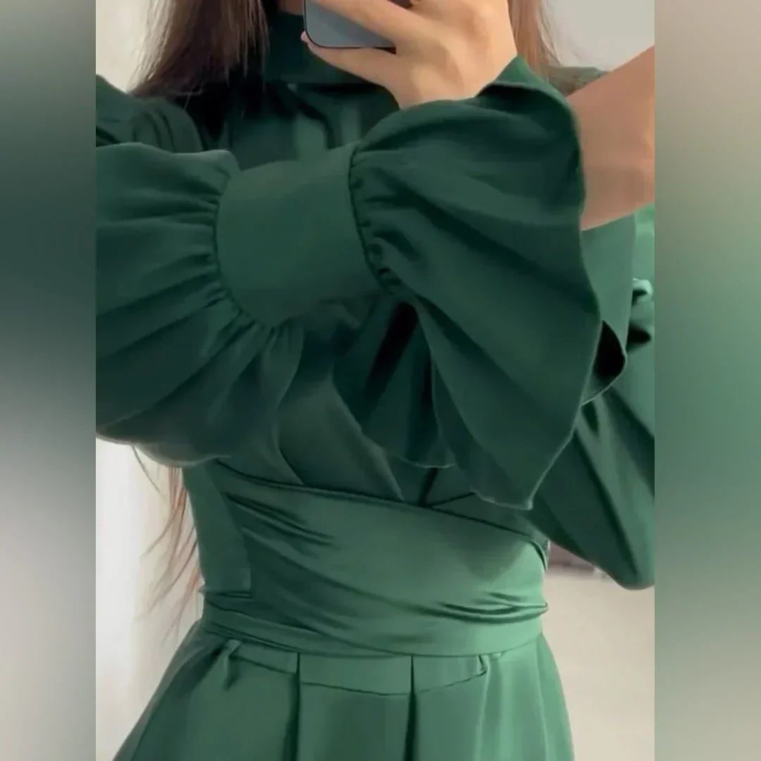 Itemania Elegant Women's Lightweight Long Sleeve Maxi Dress