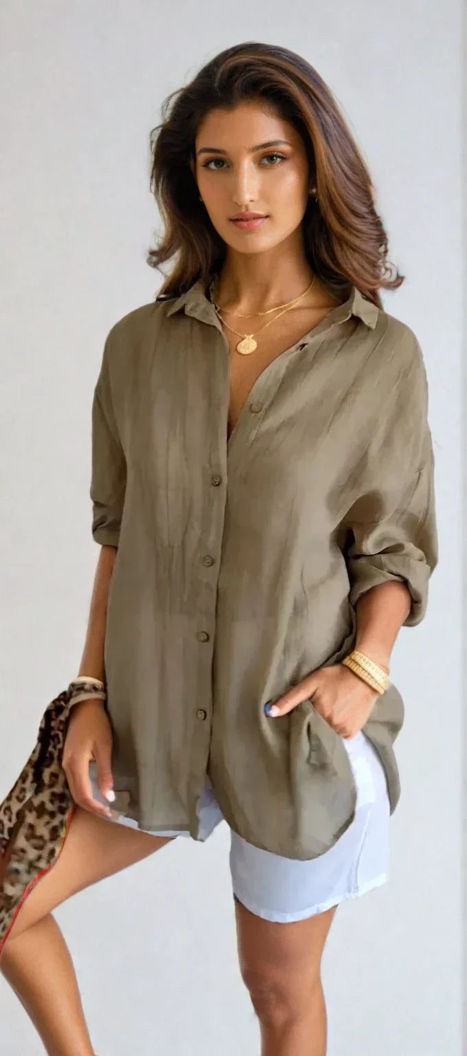 Itemania Timeless Chic Women's Elegant Blouse