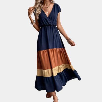 Itemania V-Neck Summer Dress for Women